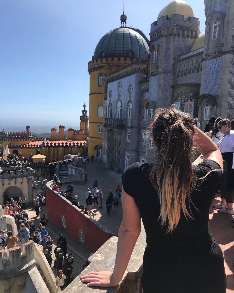 Tourists at Pena palace in Sintra