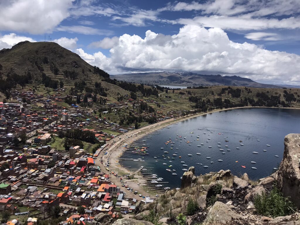 Bolivia travel at Copacabana, Lake Titicaca from Cerro Calvario 