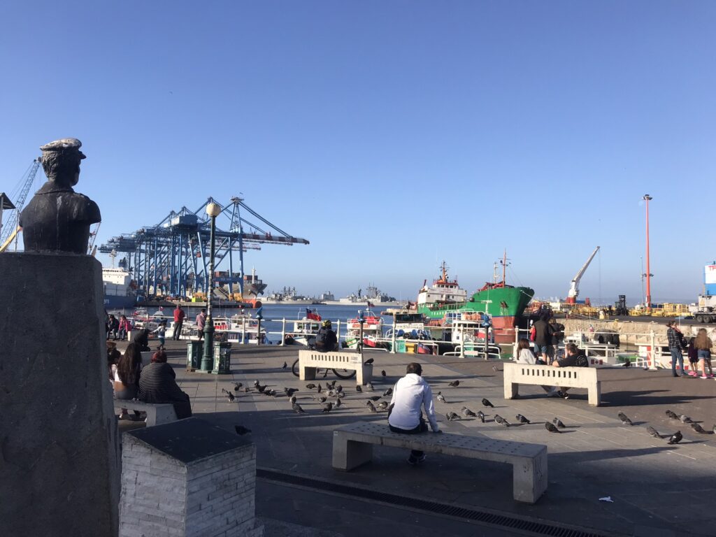 The port at Valparaiso