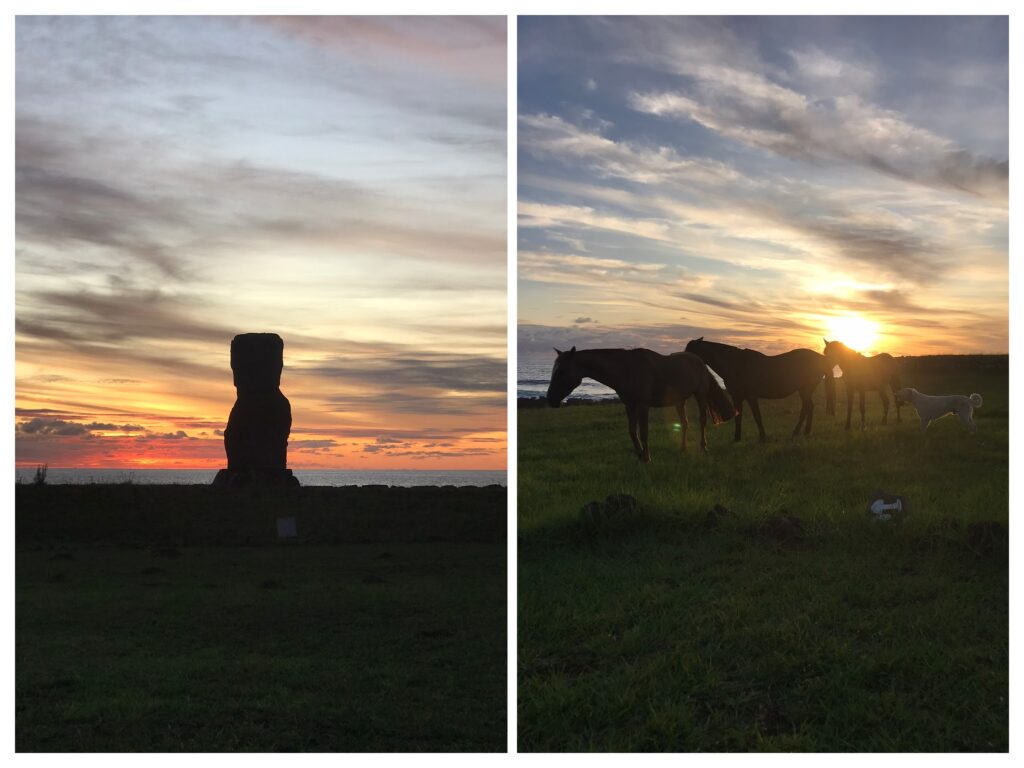 Sunset on Easter Island