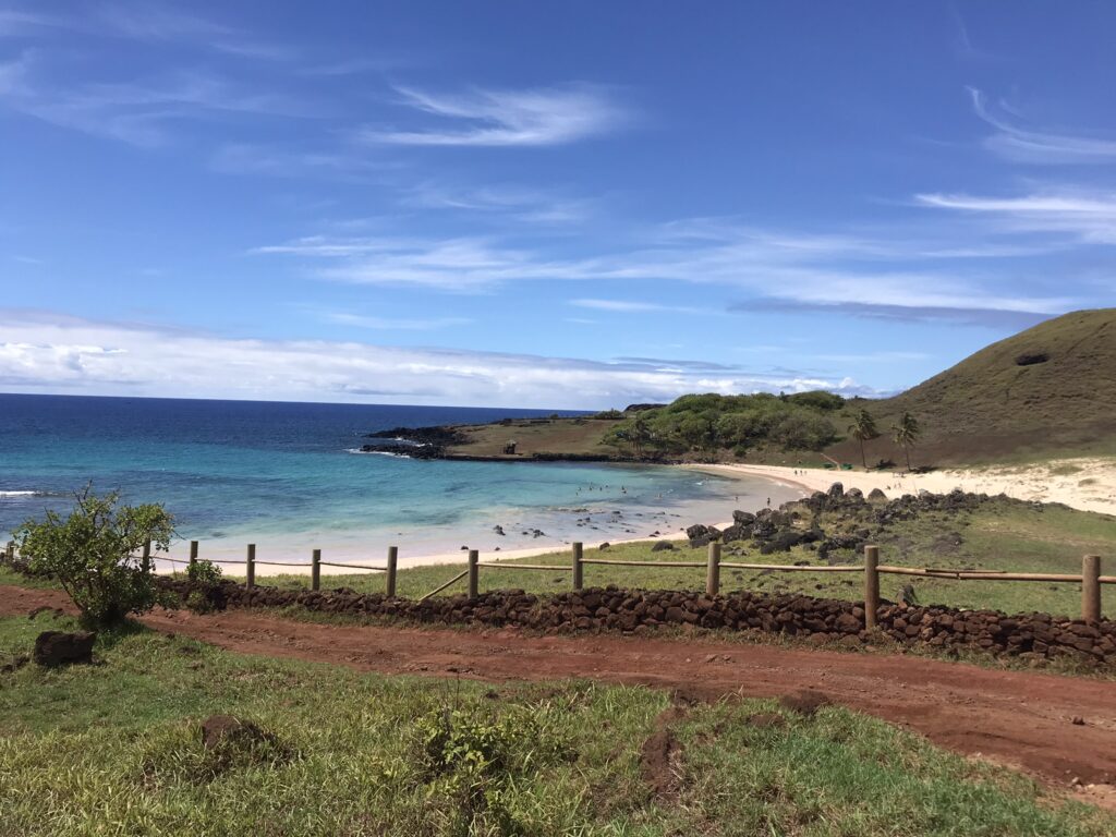 Anakena beach on Easter Island