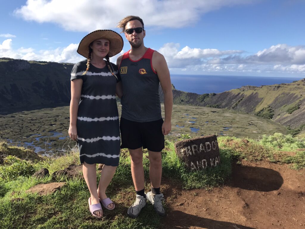 Chile travel to Orongo crater on Easter Island