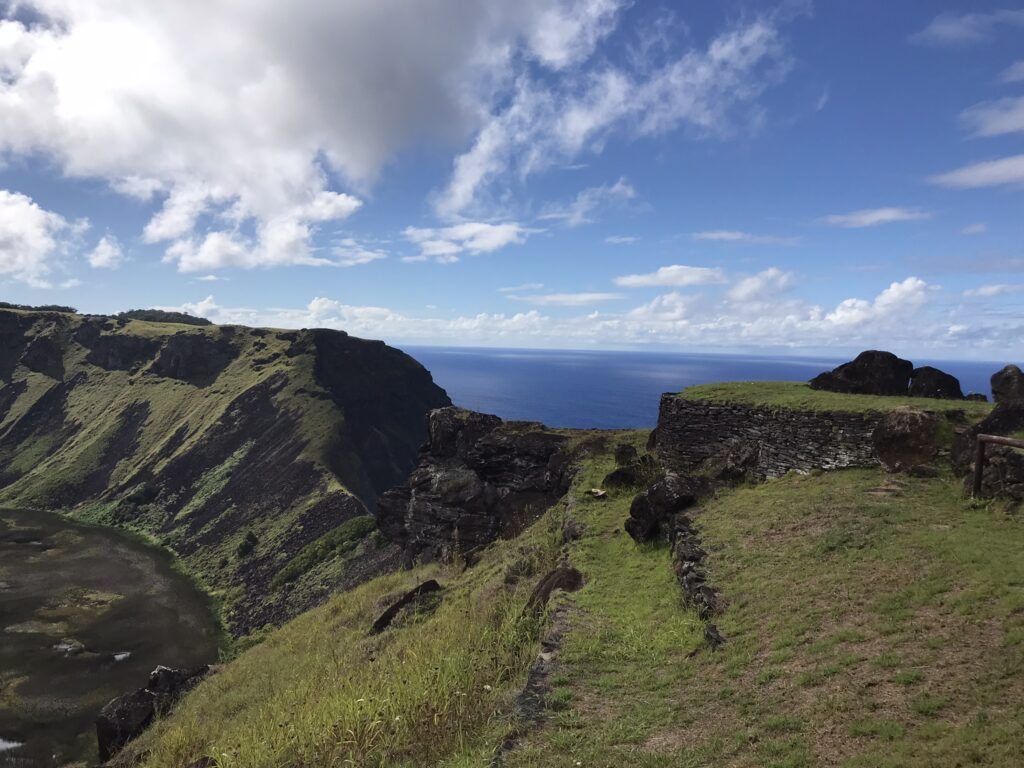 Orongo crater on Easter Island