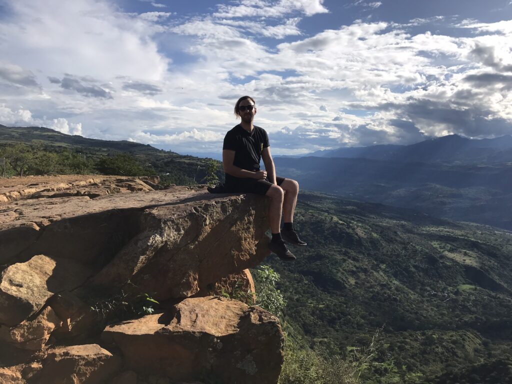 A mountain landscape near Barichara in Colombia