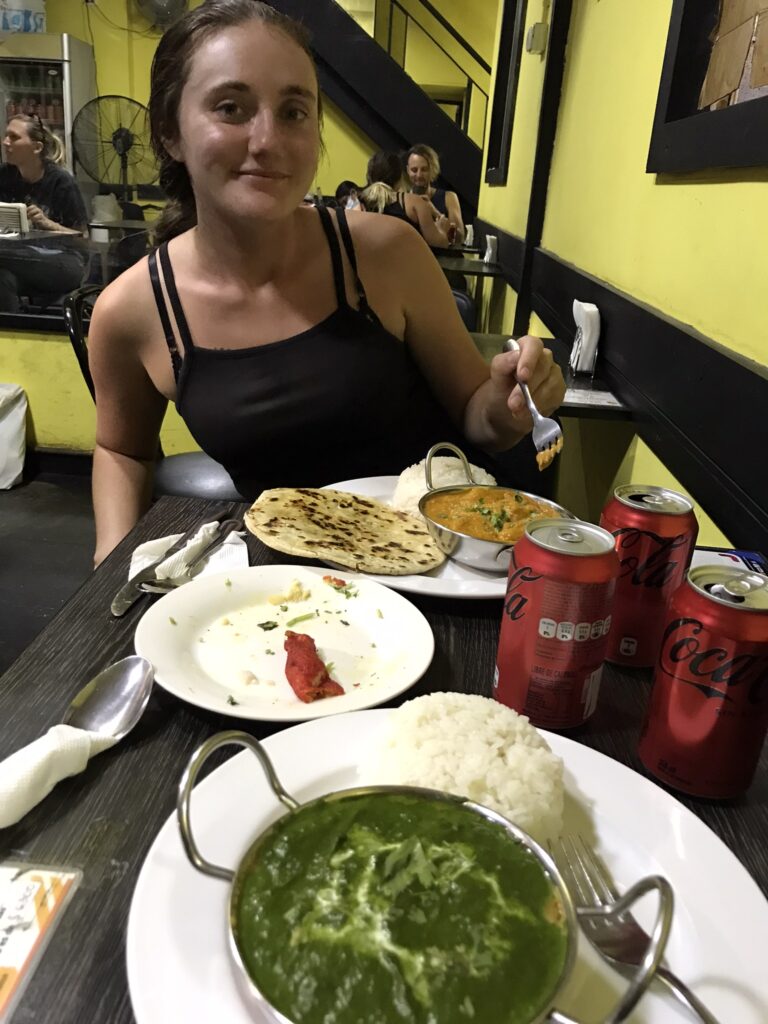 A curry in the restaurant in Santiago