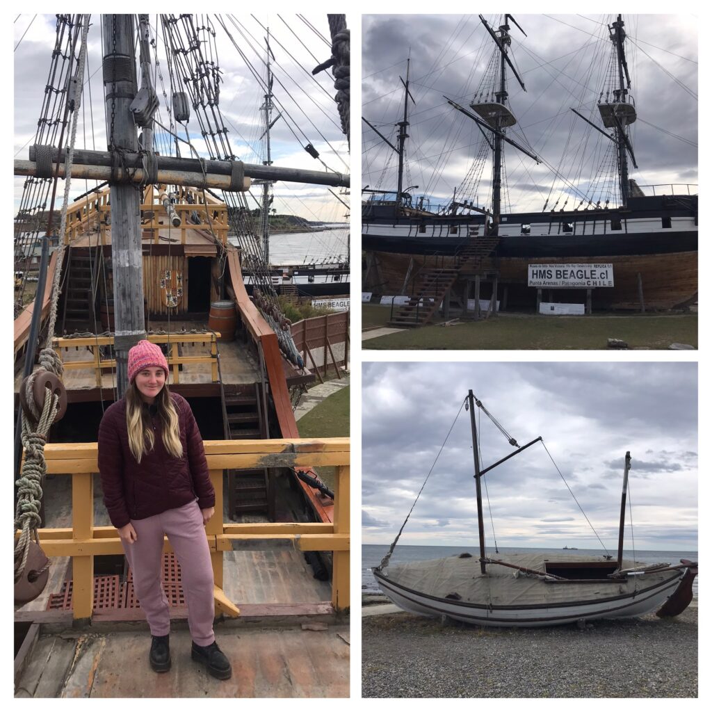 Replica ships in the museum in Punta Arenas