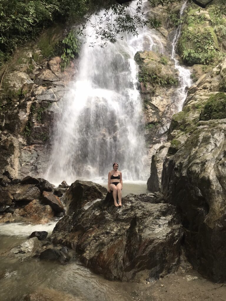 Colombia travel at Marinka waterfall near Minca