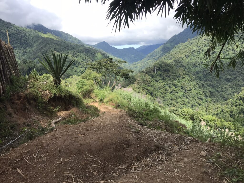 A view of the mountains during the Lost City Trek in Colombia