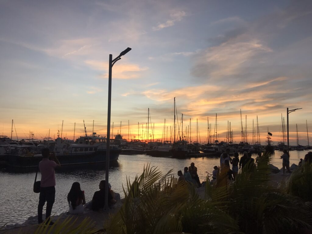 The marina at Santa Marta in northern Colombia