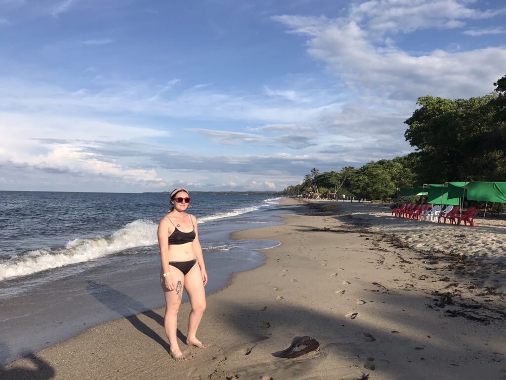 Colombia travel on the beach in Palomino