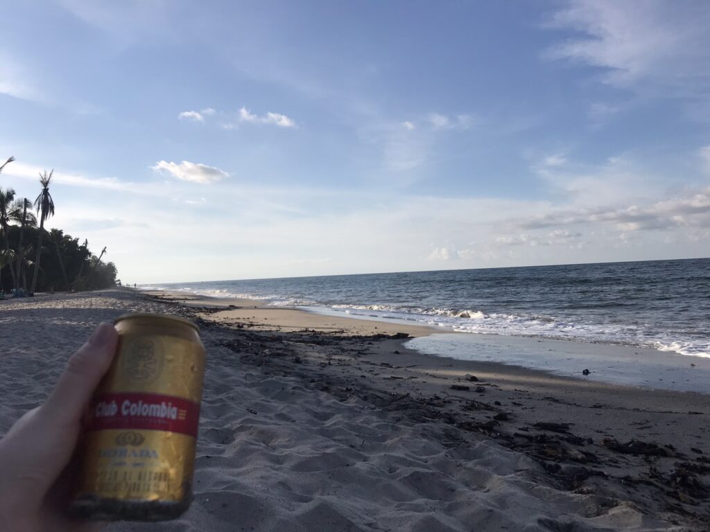 A beer on the beach in Palomino