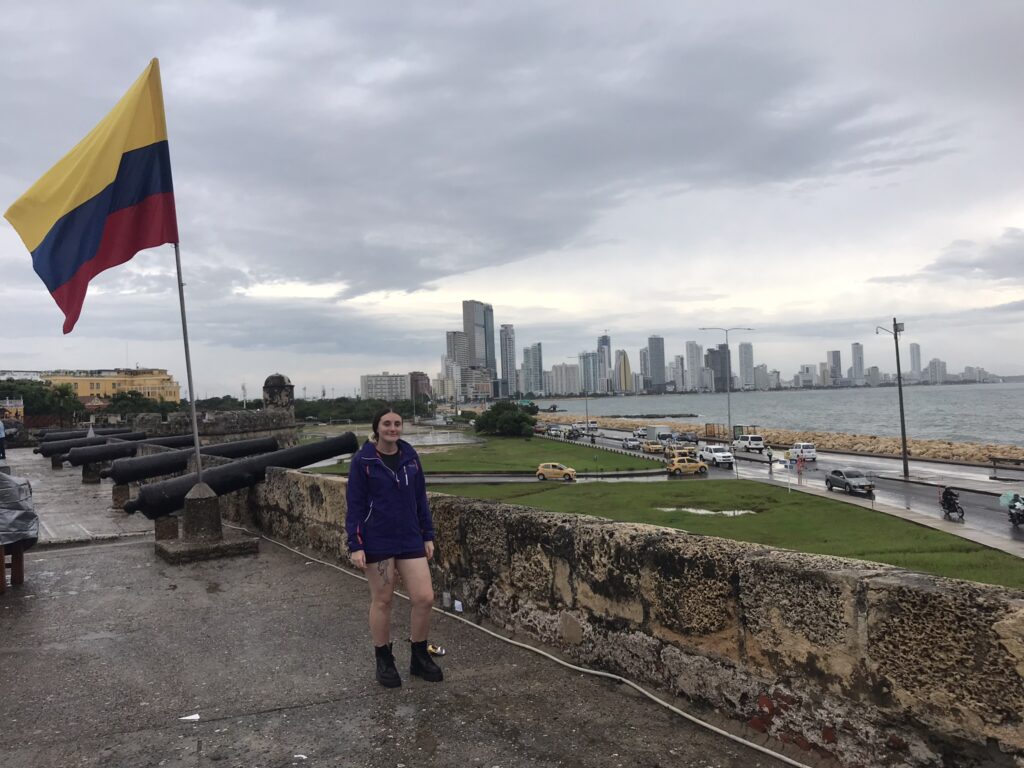 Colombia travel on the walls in Cartagena