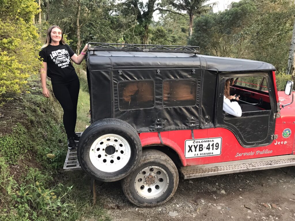 Colombia travel on the Willy jeep in Salento