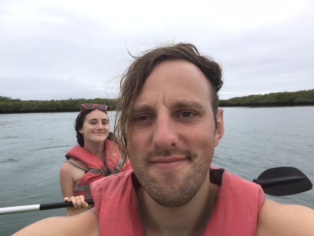 Kayaking at Tortuga Beach in the Galapagos