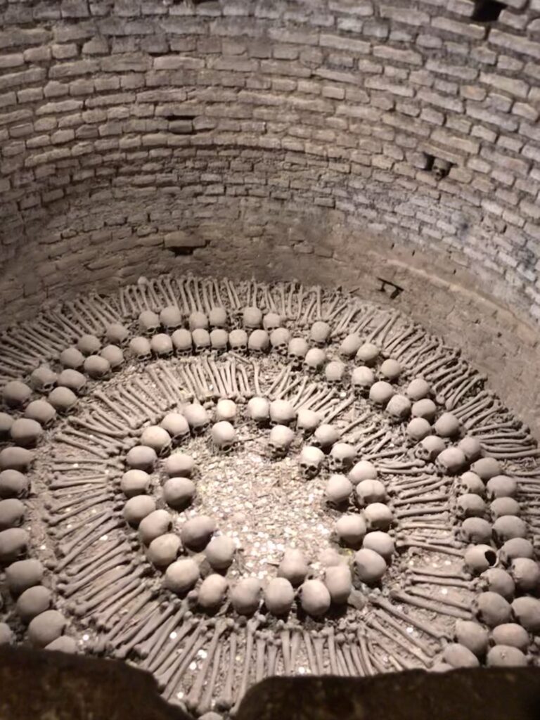 Bones in the catacomb in Lima