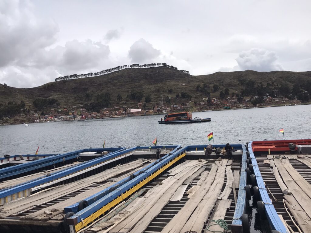 Bolivia travel, ferry across Lake Titicaca at San Pablo de Tiquina