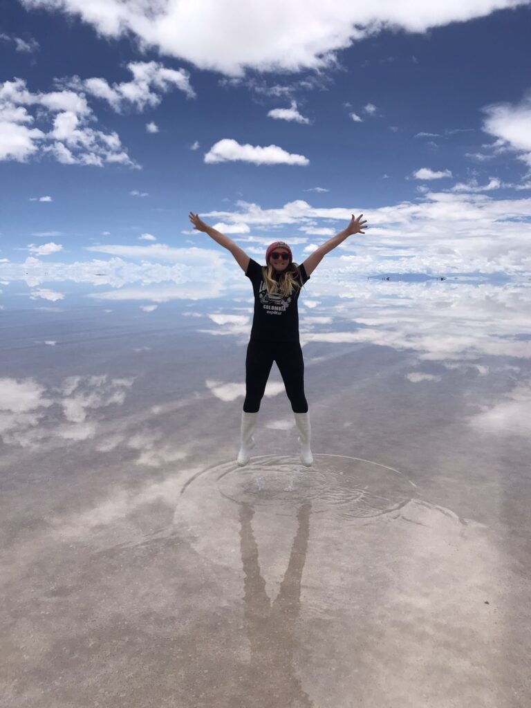 The amazing mirror effect on the Uyuni Salt Flats