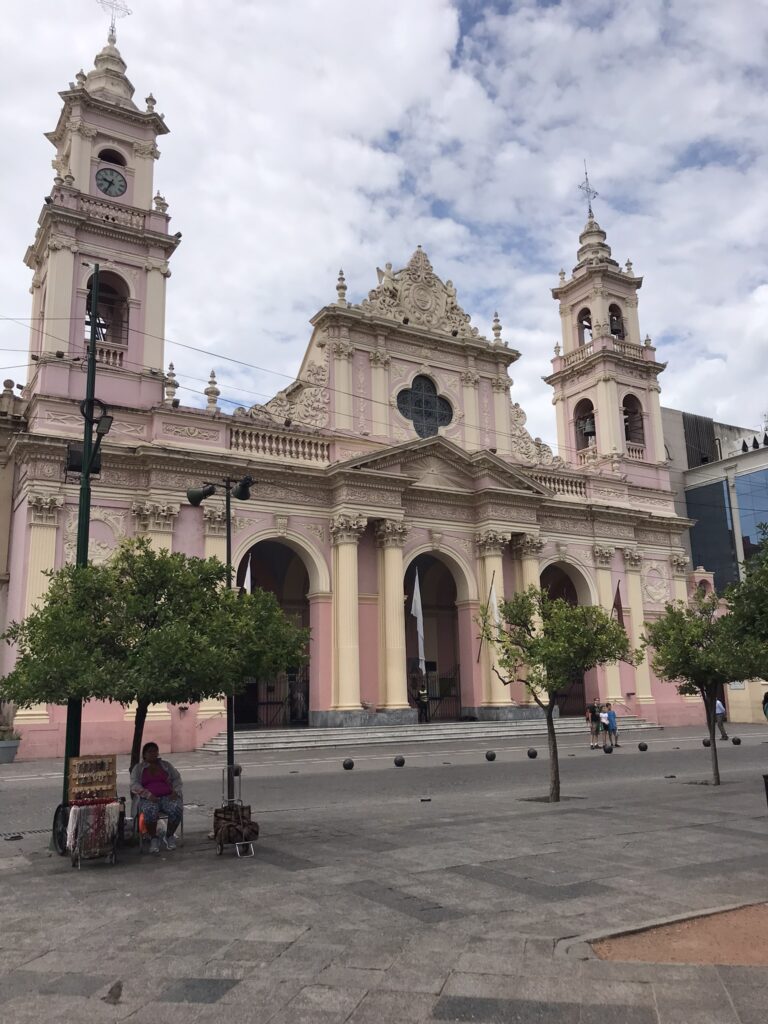 The church in Salta in northern Argentina