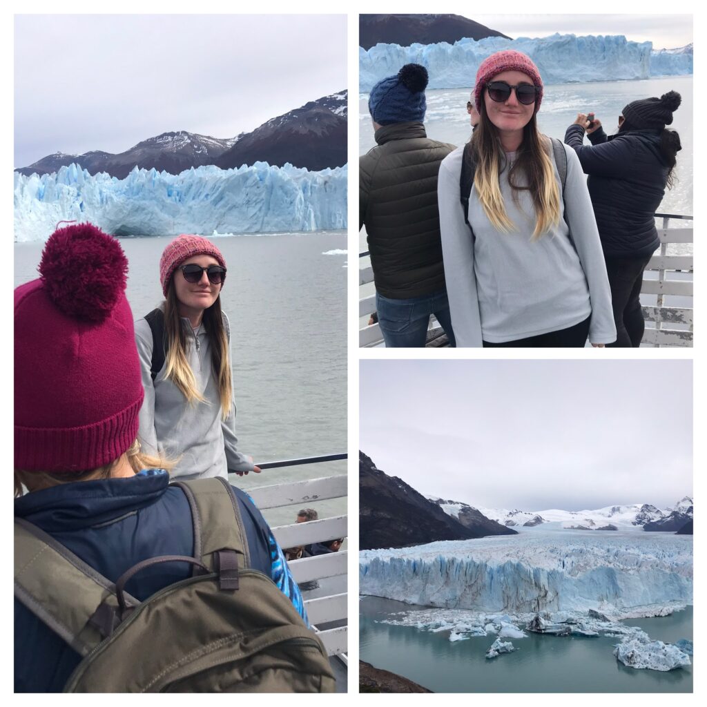 Argentina travel on the boat to the Perito Moreno glacier