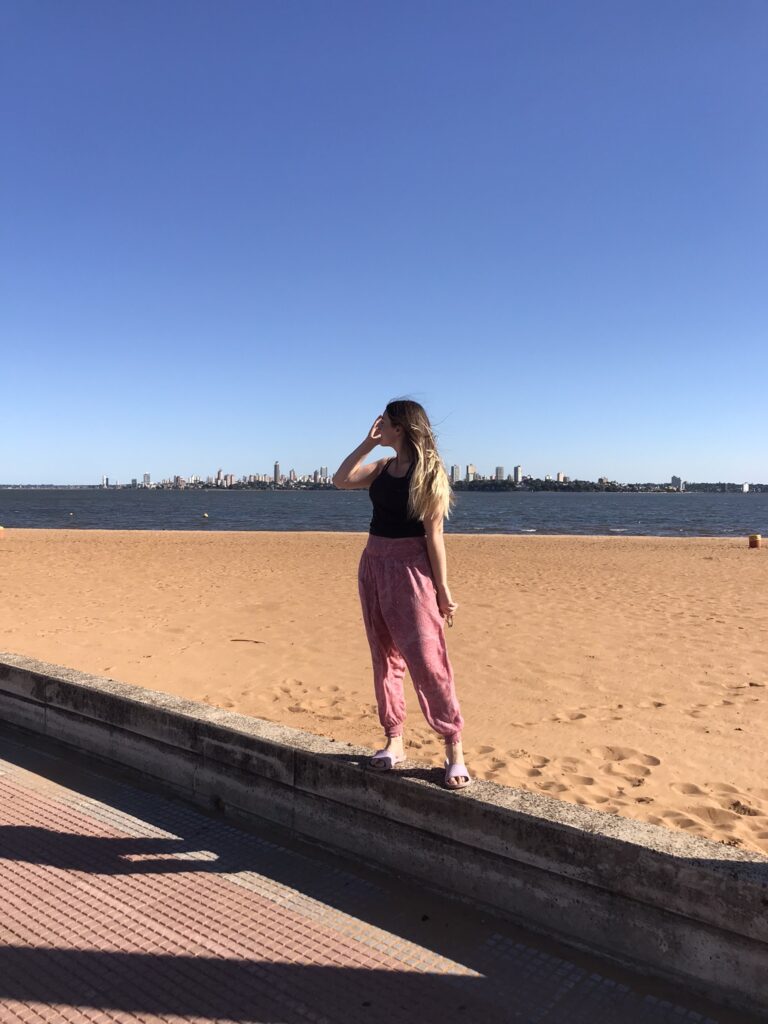 The beach in Encarnacion in Paraguay