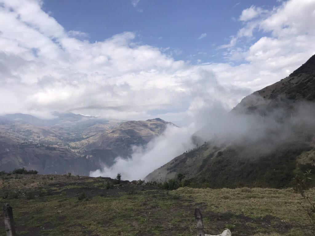 Mountain scenery near Alausi in Ecuador