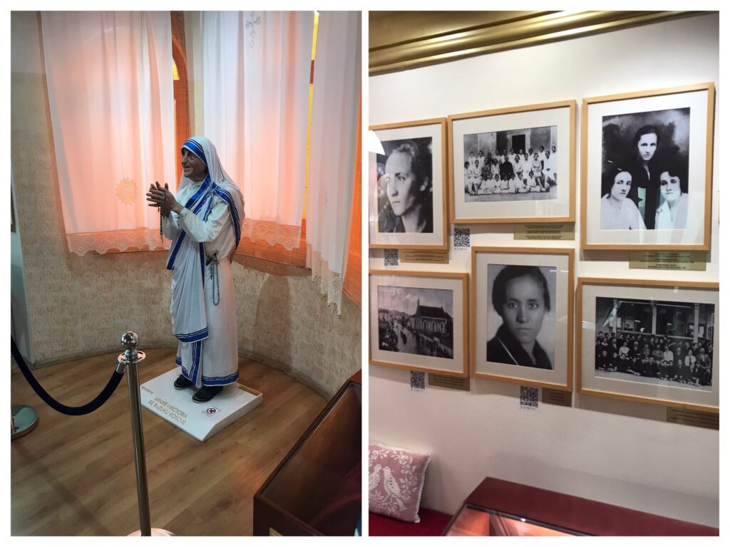 Displays relating to Mother Teresa in Skopje