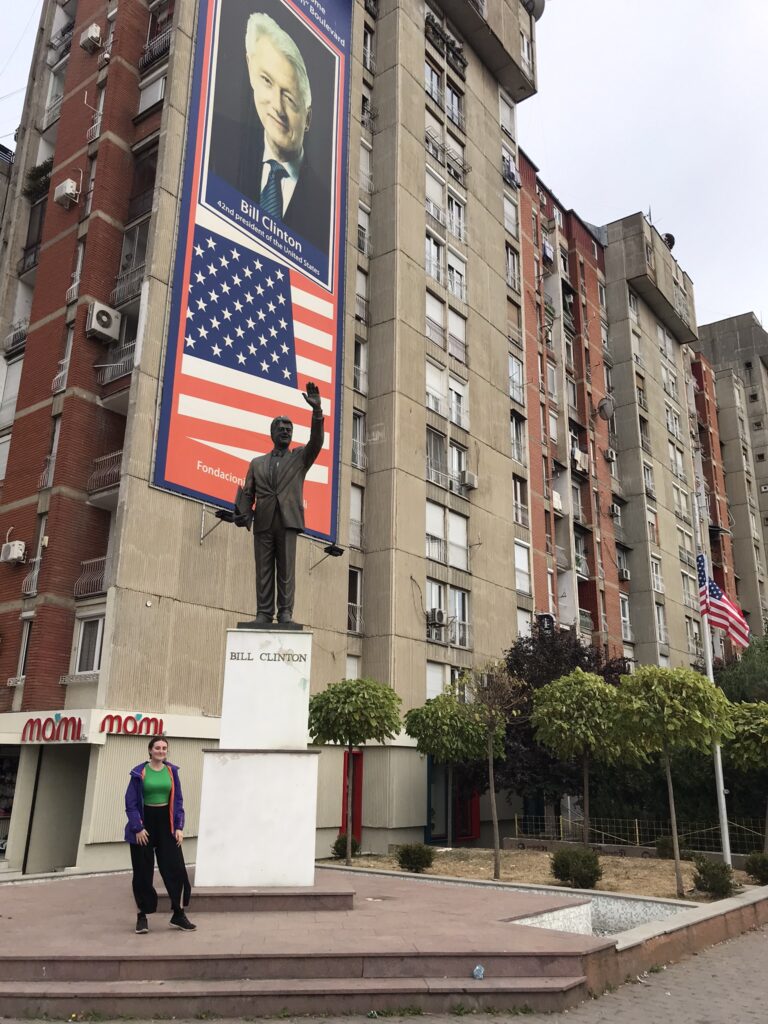 A statue of Bill Clinton in Kosovo