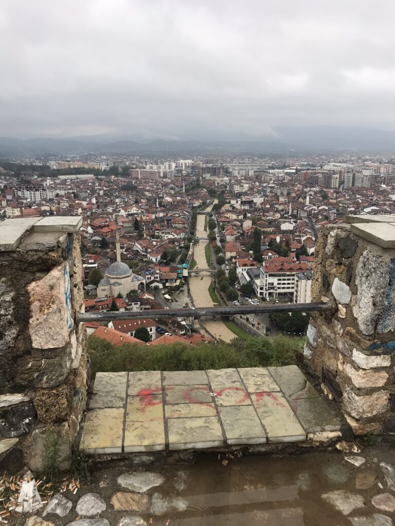 View from the top of the fortress in Prizren