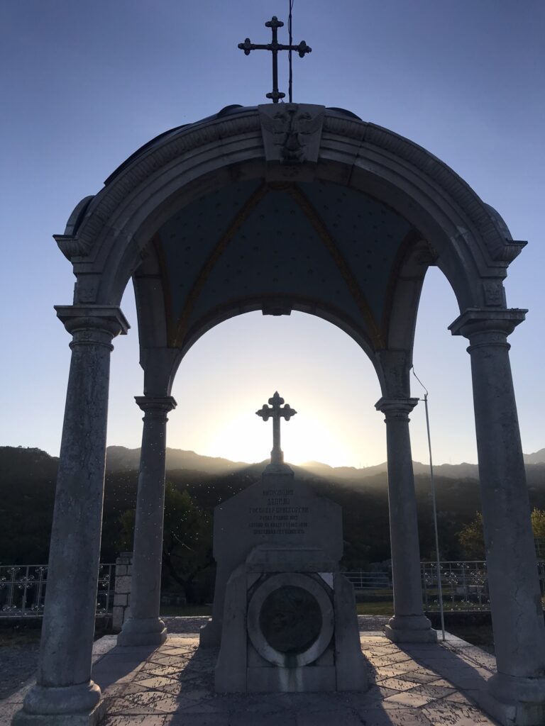 A hilltop tomb in Cetinje