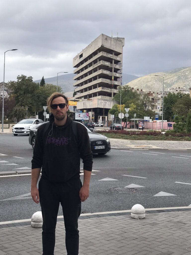 The sniper tower in Mostar