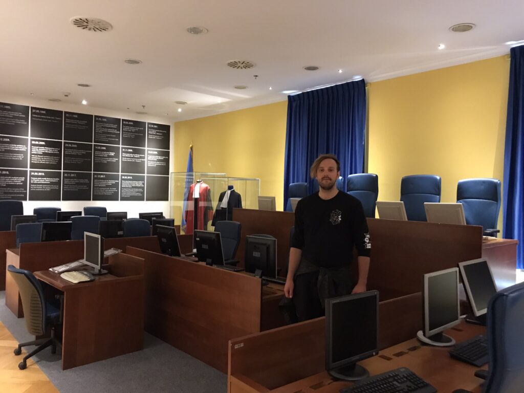 A replica court in Sarajevo City Hall