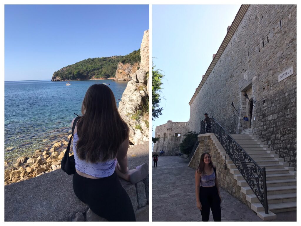 The city walls in Budva