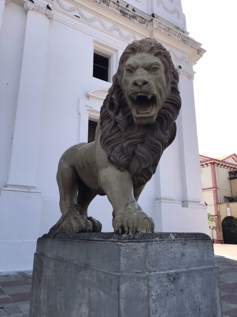 A lion statue in Nicaragua