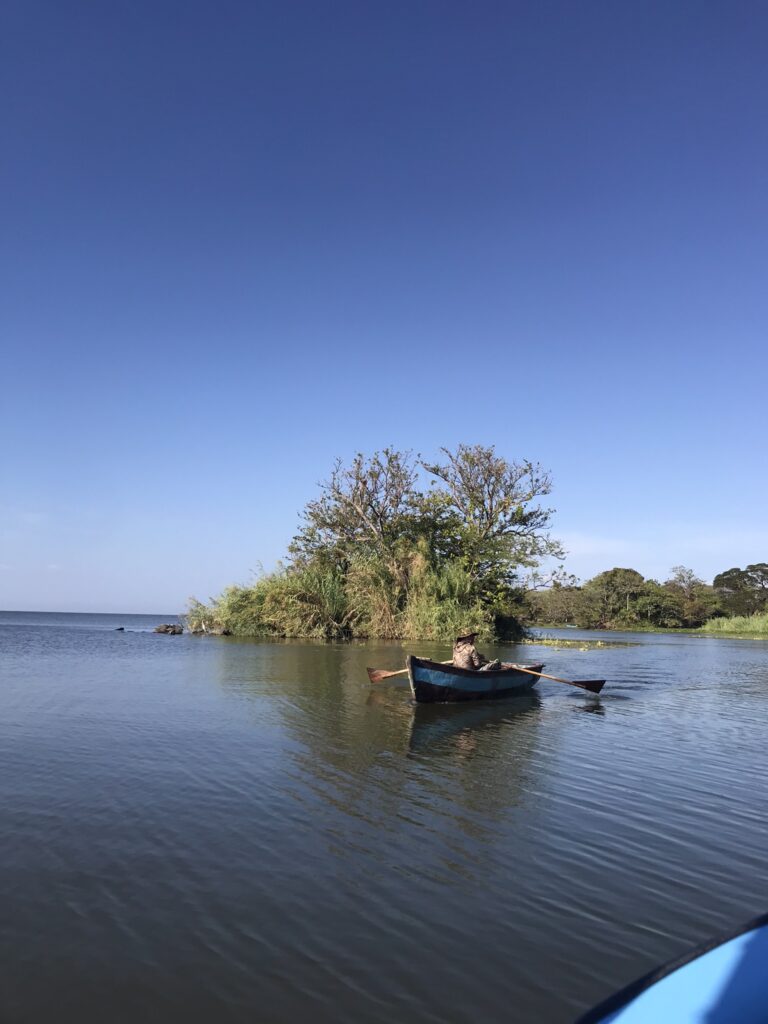 A fisherman on Lake Nicaragua