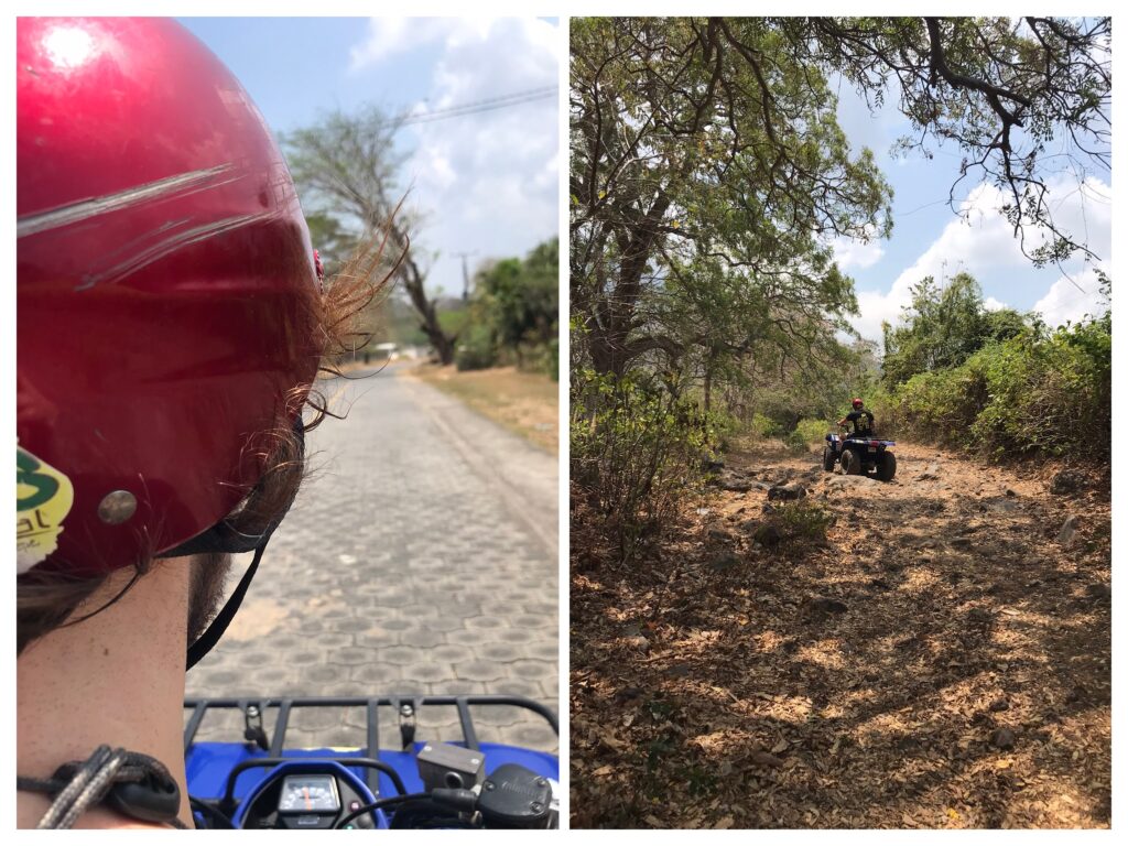 Riding an ATV on Ometepe island in Lake Nicaragua