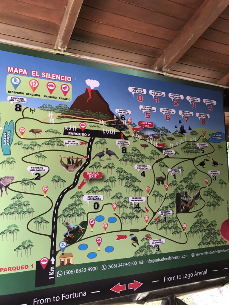 A map of El Silencio park