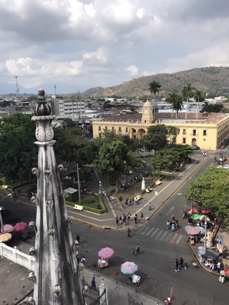 The view from the cathedral roof in Santa Ana