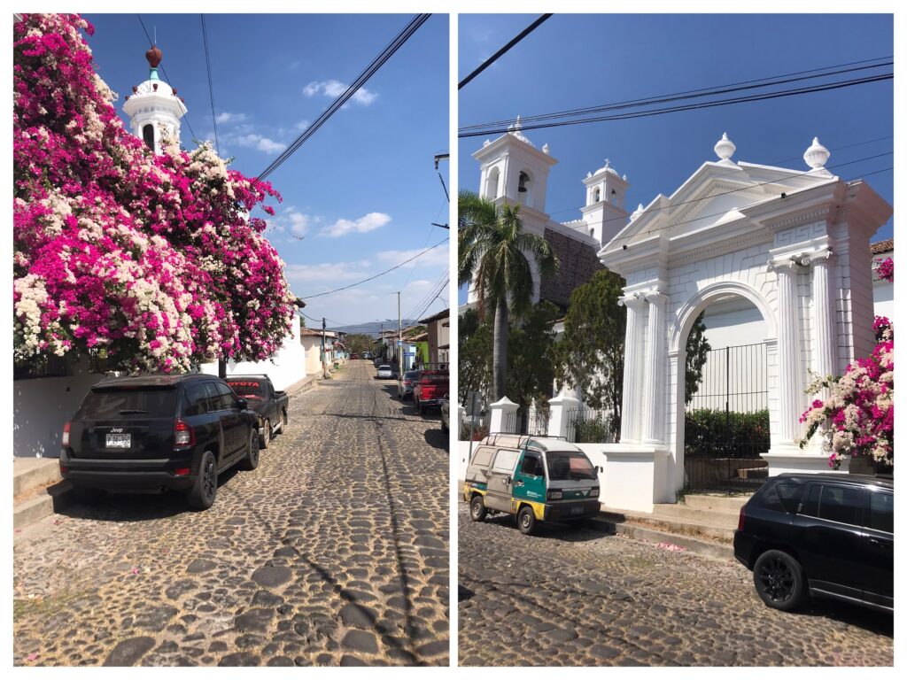 Streets in Suchitoto in the north of El Salvador