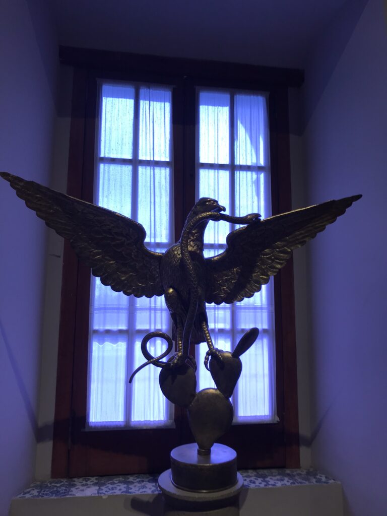 A sculpture in Chapultepec Castle