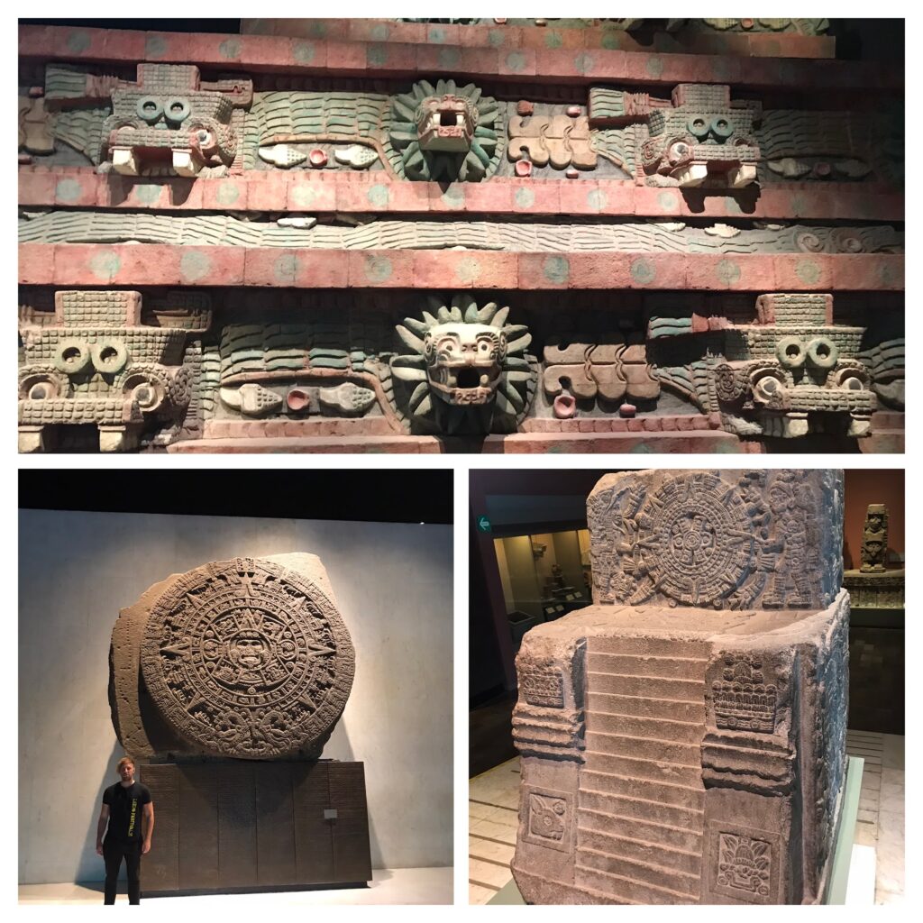 Artefacts at the museum in Mexico City