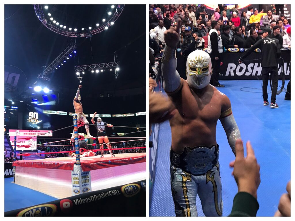 The luchador Mistico at the Arena Mexico in Mexico City