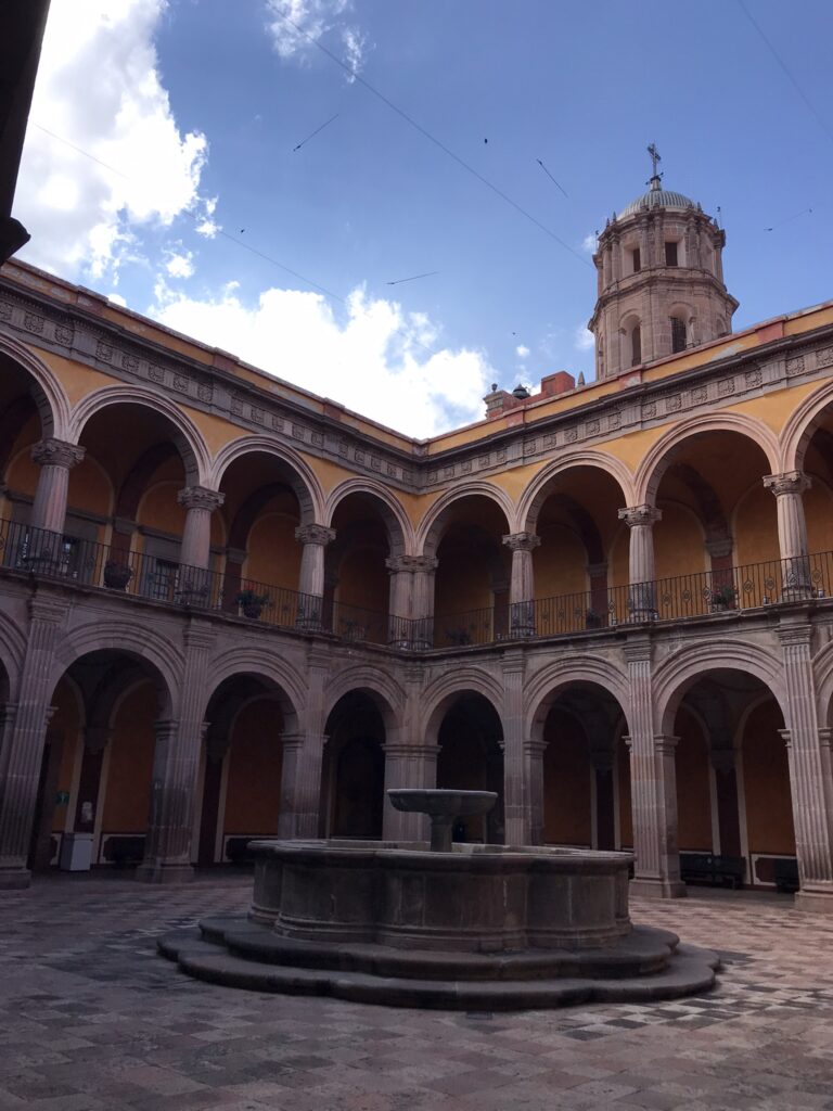 Inside the convent of San Francisco in Queretaro