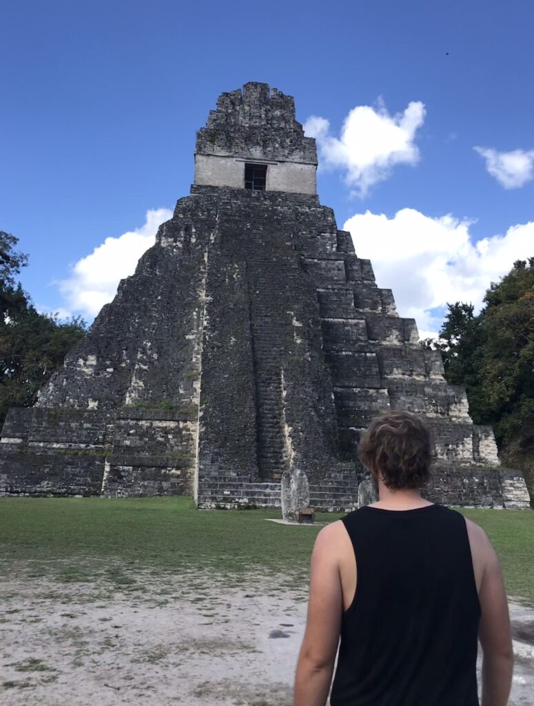 A large Mayan temple at Tikal