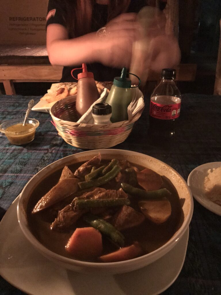 Pepian at a restaurant in San Pedro la Laguna on Lake Atitlan