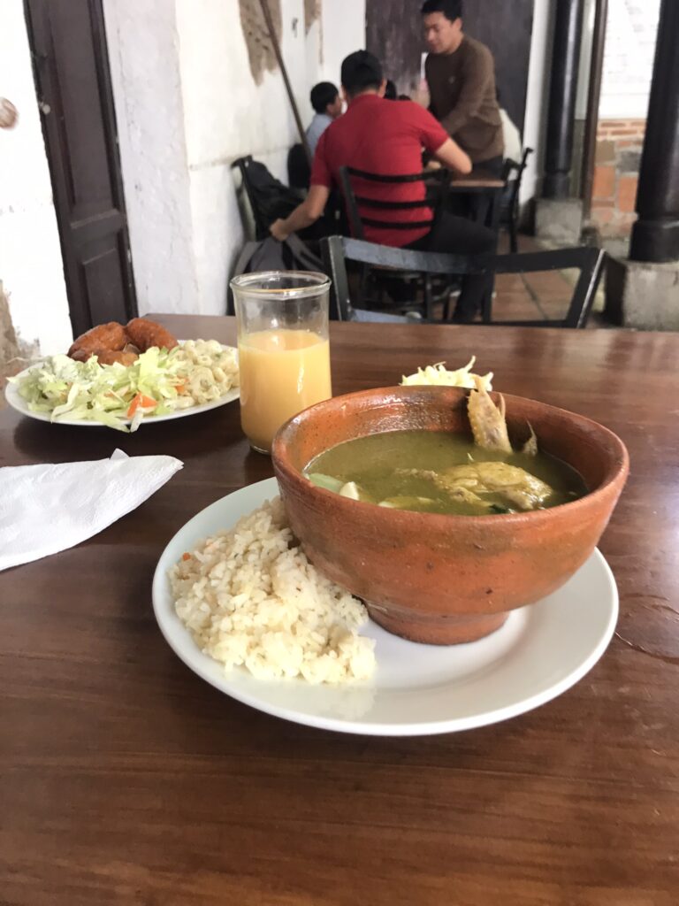 Jocon at a restaurant in Antigua