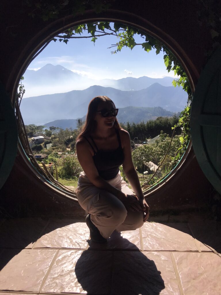 In a hobbit house at Hobbitenango