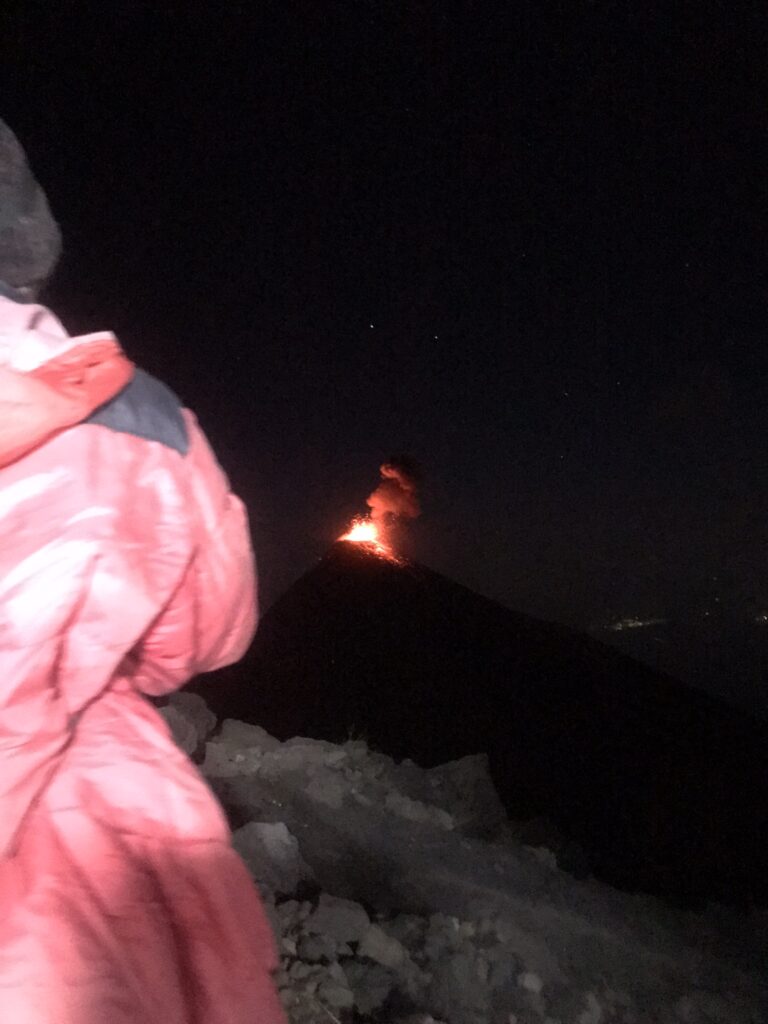 A volcanic eruption from Volcan Fuego