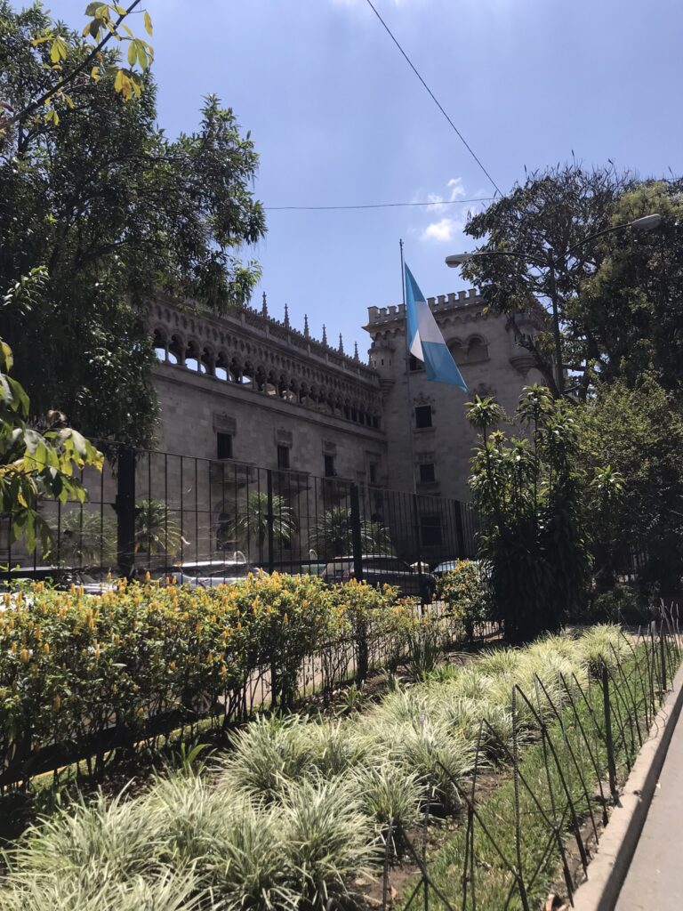 The police palace in the centre of Guatemala City