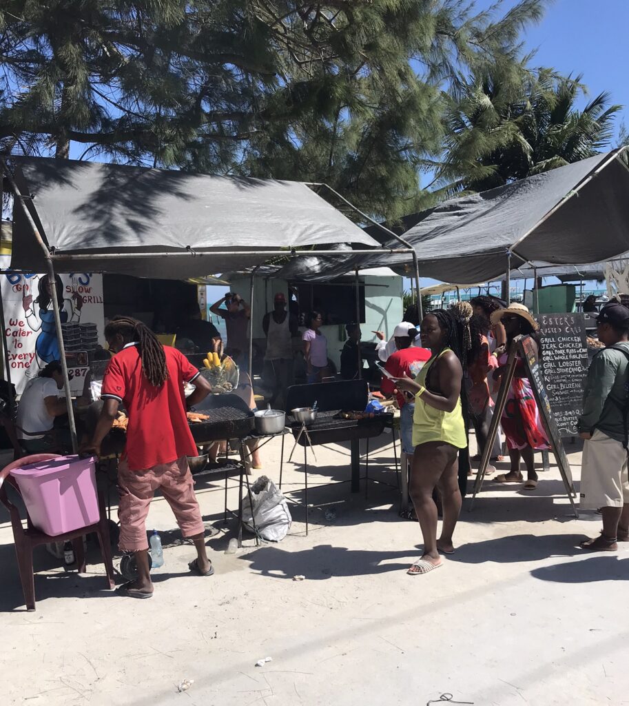 BBQ grillers in Caye Caulker, Belize