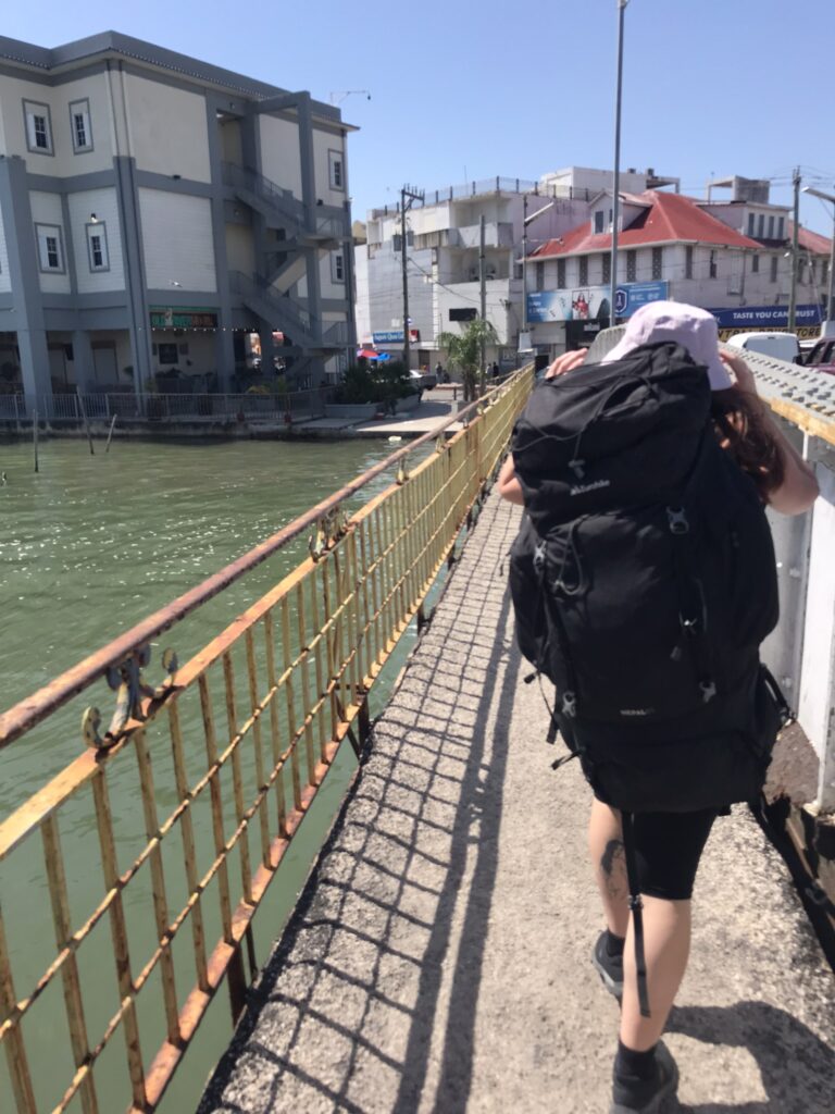 The swing bridge over Haulover Creek in Belize City